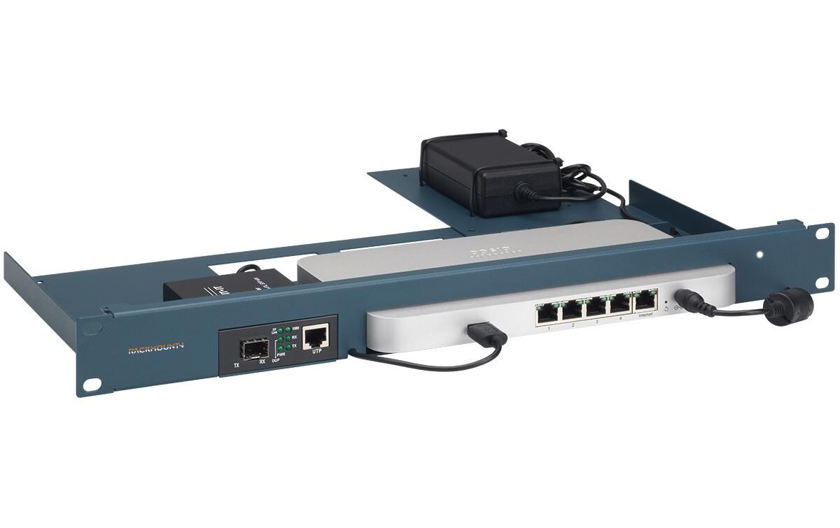 Rackmount Kit RM-CI-T4-MC für Meraki MX64 / MX67 / MX67C<br>Rackmount.RM-CI-T4-MC – Rack – Metallic Blau