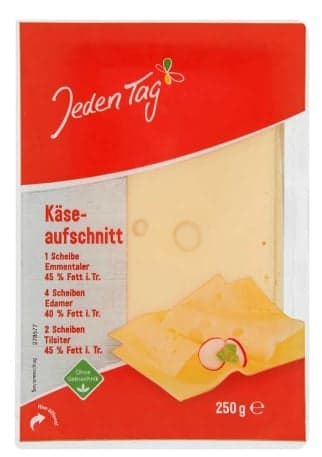Jeden Tag Käse Aufschnitt 45% Fett, laktosefrei
