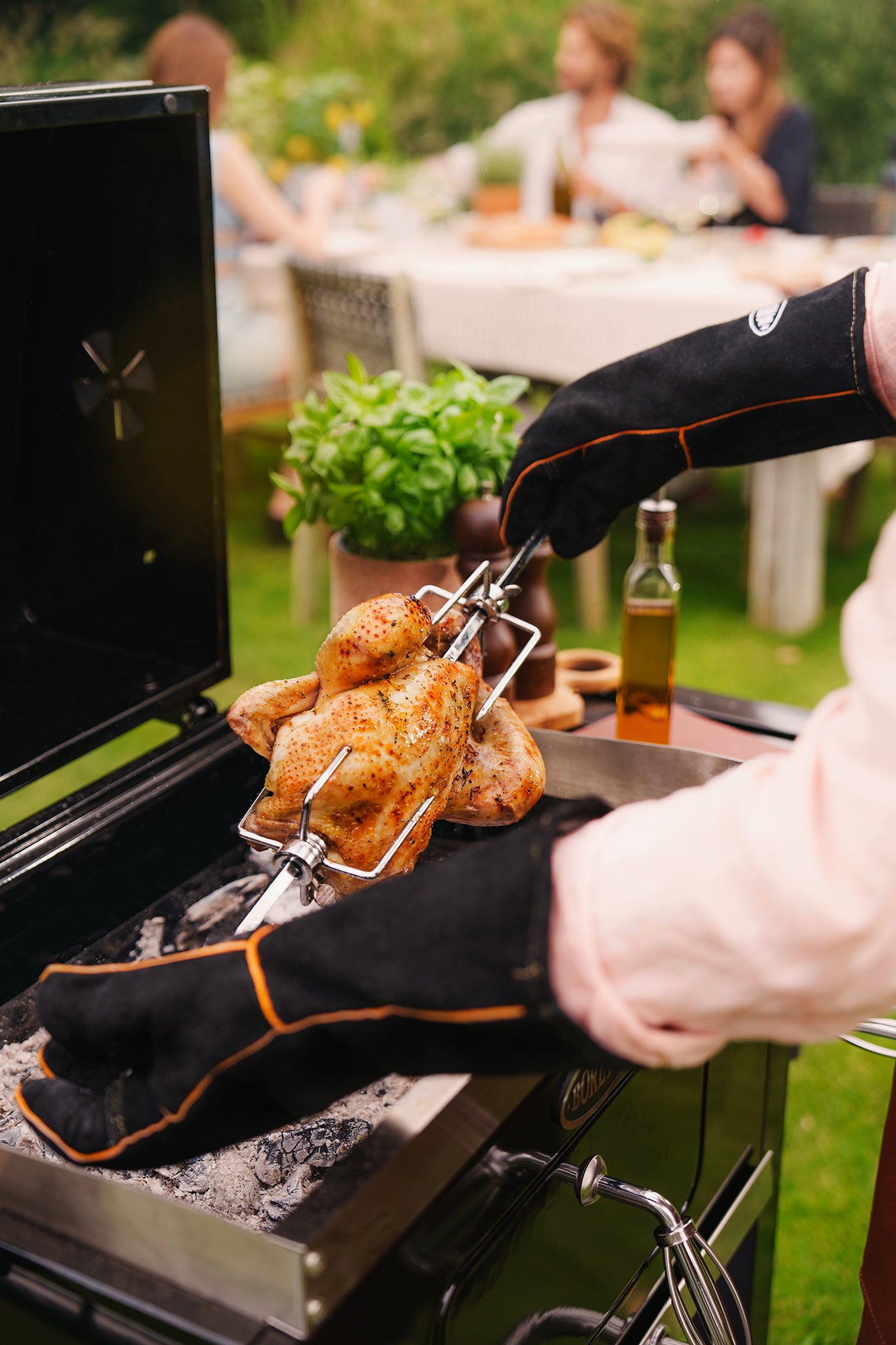 Boretti barbecue handschoenen zwart onesize 2 stuks