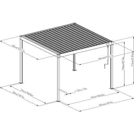 Matterhorn pergola 306x306 cm - antracit