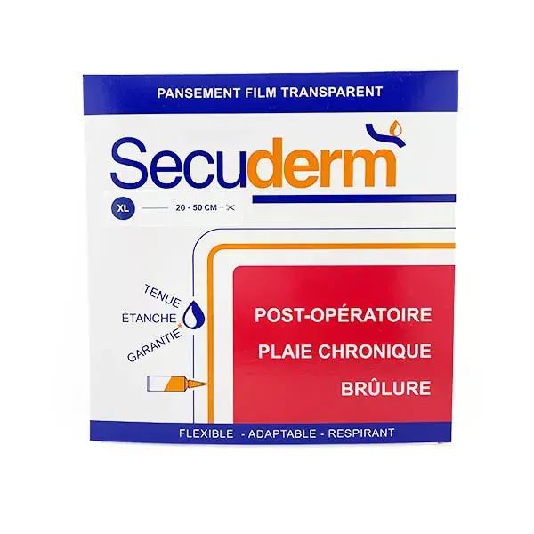 Curativo secundário Secuderm tamanho XL, 100% impermeável - 20*50cm