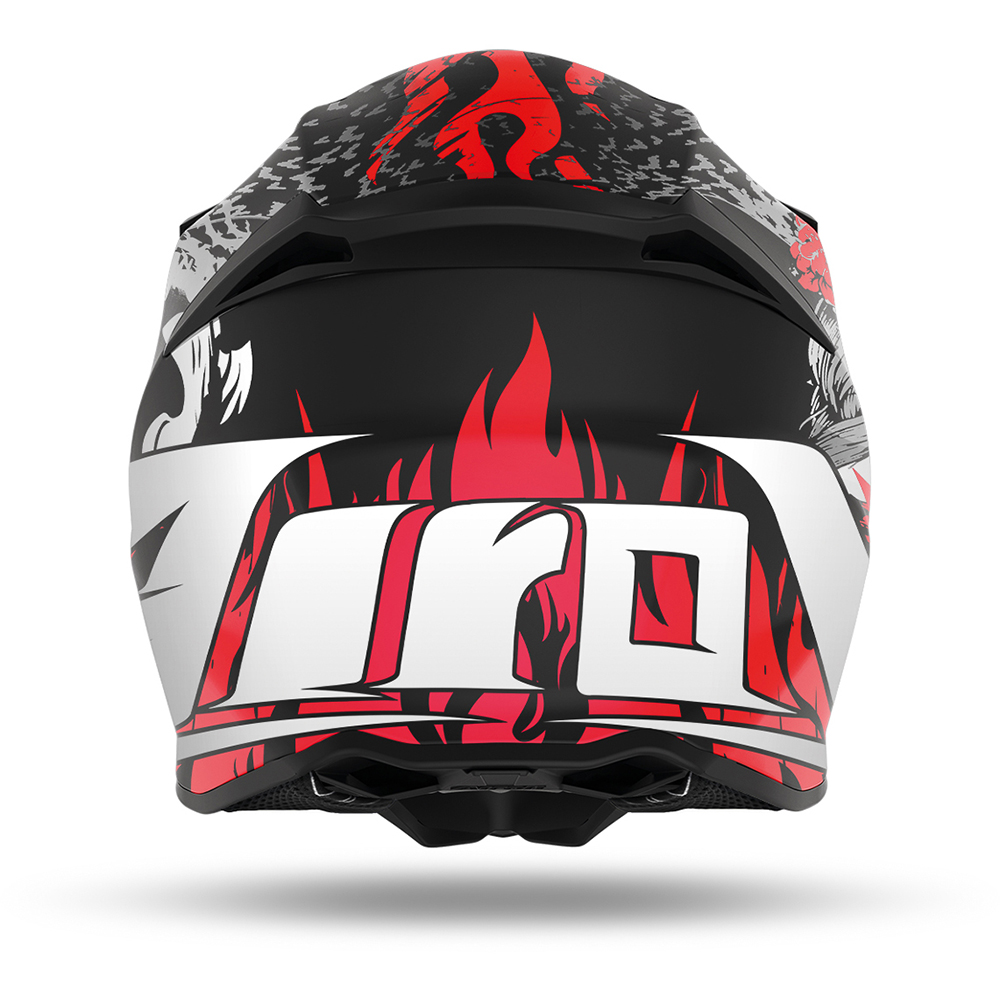 Airoh - Casque Twist 2.0 Hell Noir Mat / Blanc / Rouge