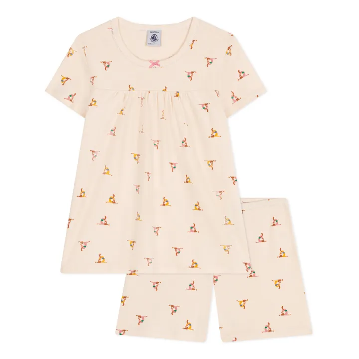 Petit Bateau Pyjama Short Manel Ecureuils | Vanille