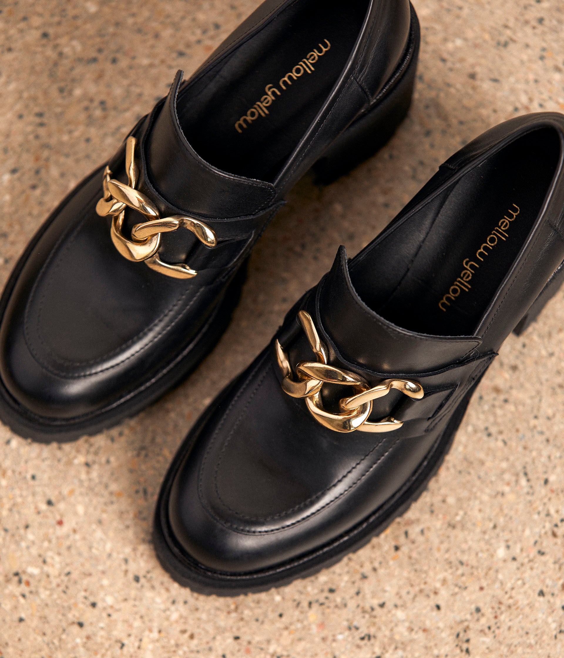 Mocassins noirs bijou Annah