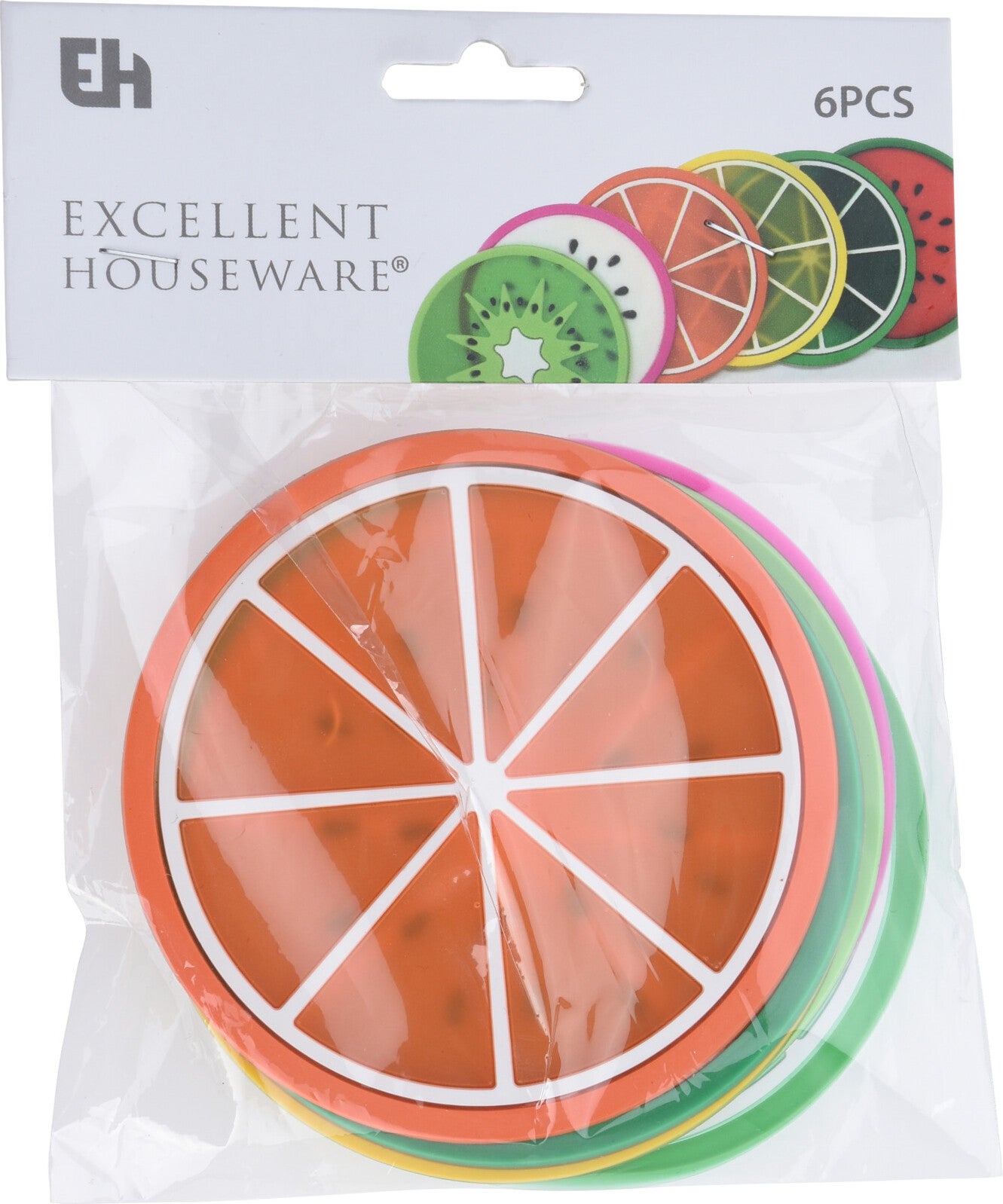 Excellent Houseware onderzetter multi 11,5 x 1,5 x 13,5 cm 6 stuks