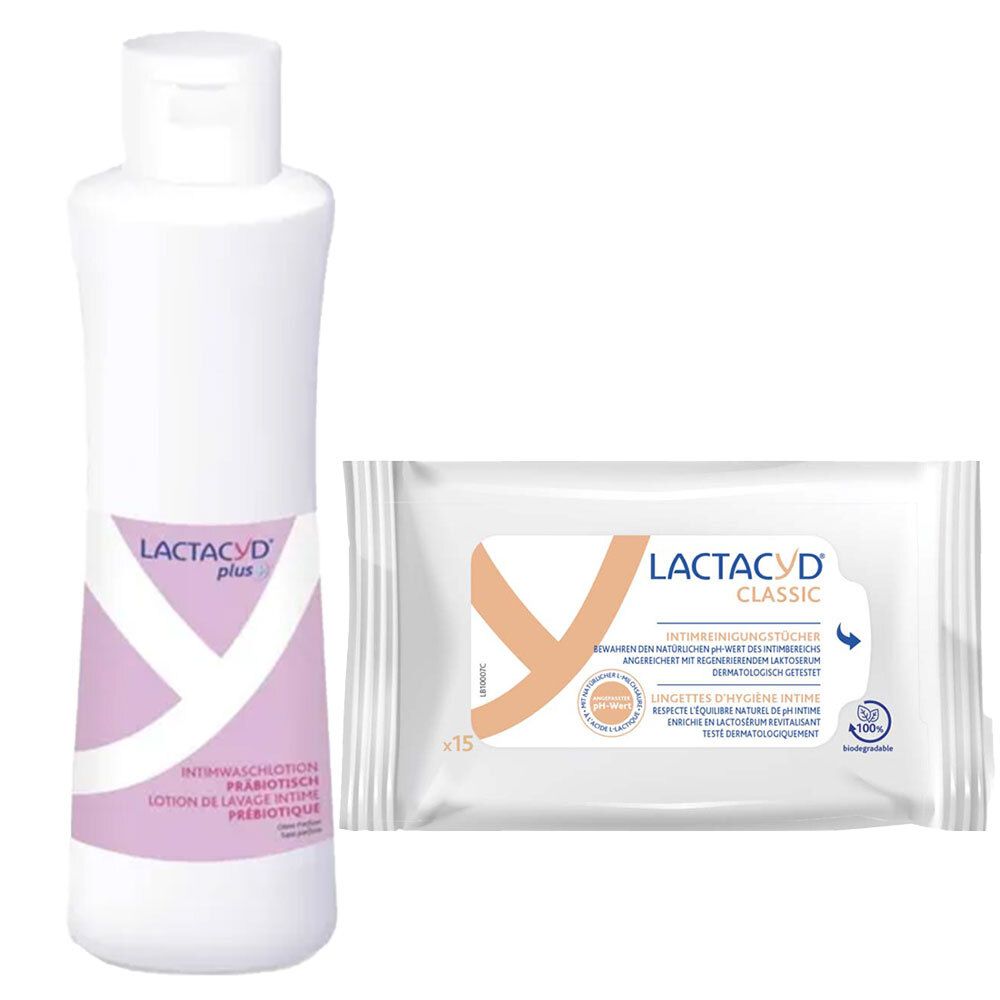 LACTACYD Plus präbiotisch + Lactacyd® Intim-Reinigungstücher
