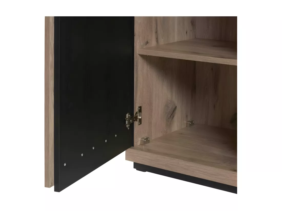 Argentier 2 portes 2 tiroirs Chêne à Led - CASSEL