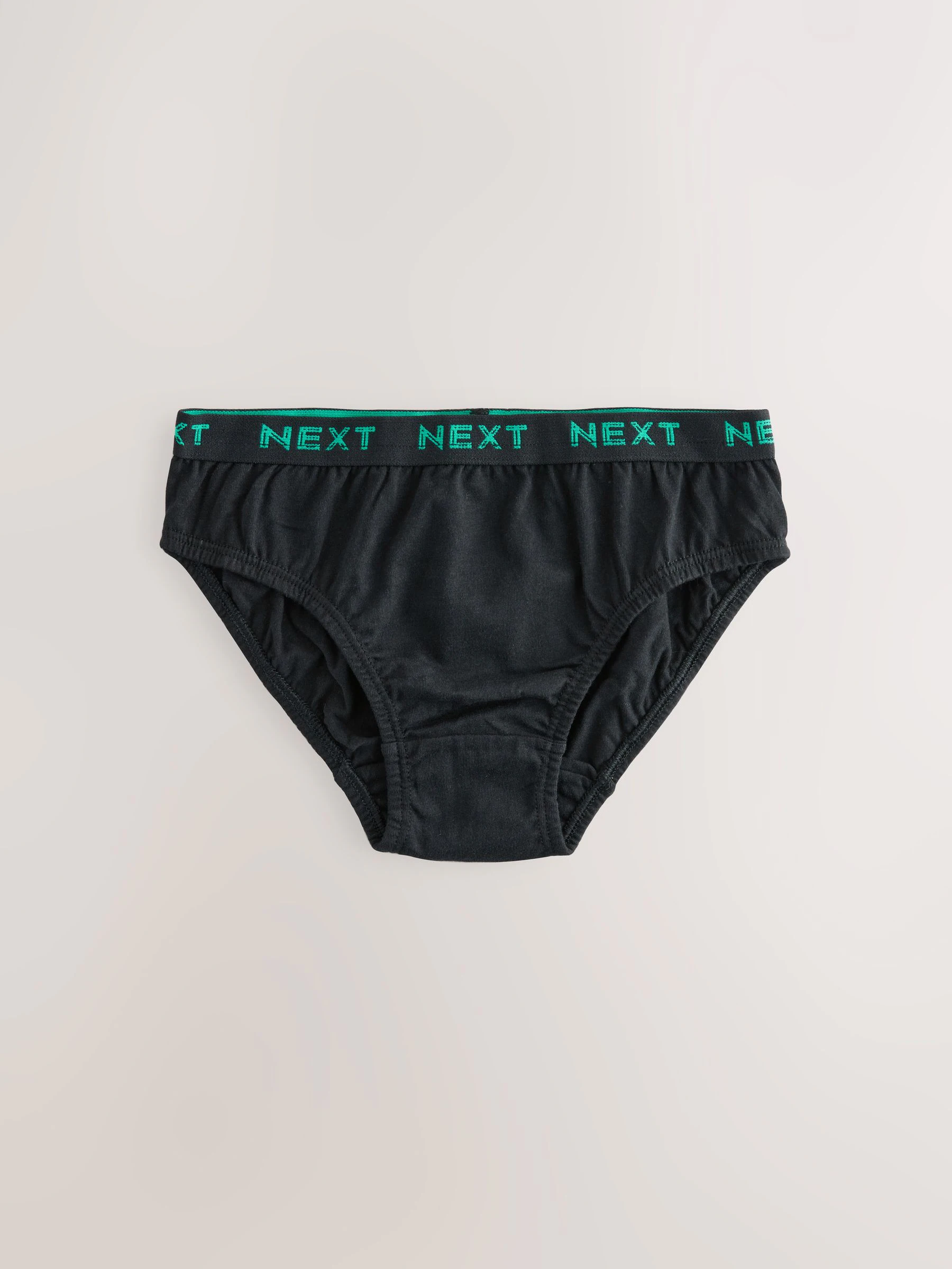 Zwart met felgekleurde jacquard tailleband - 100% katoenen slip verpakking van 5 (1,5 - 16 jr)