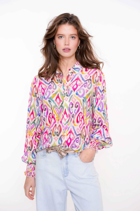 Geisha ecru dames blouse