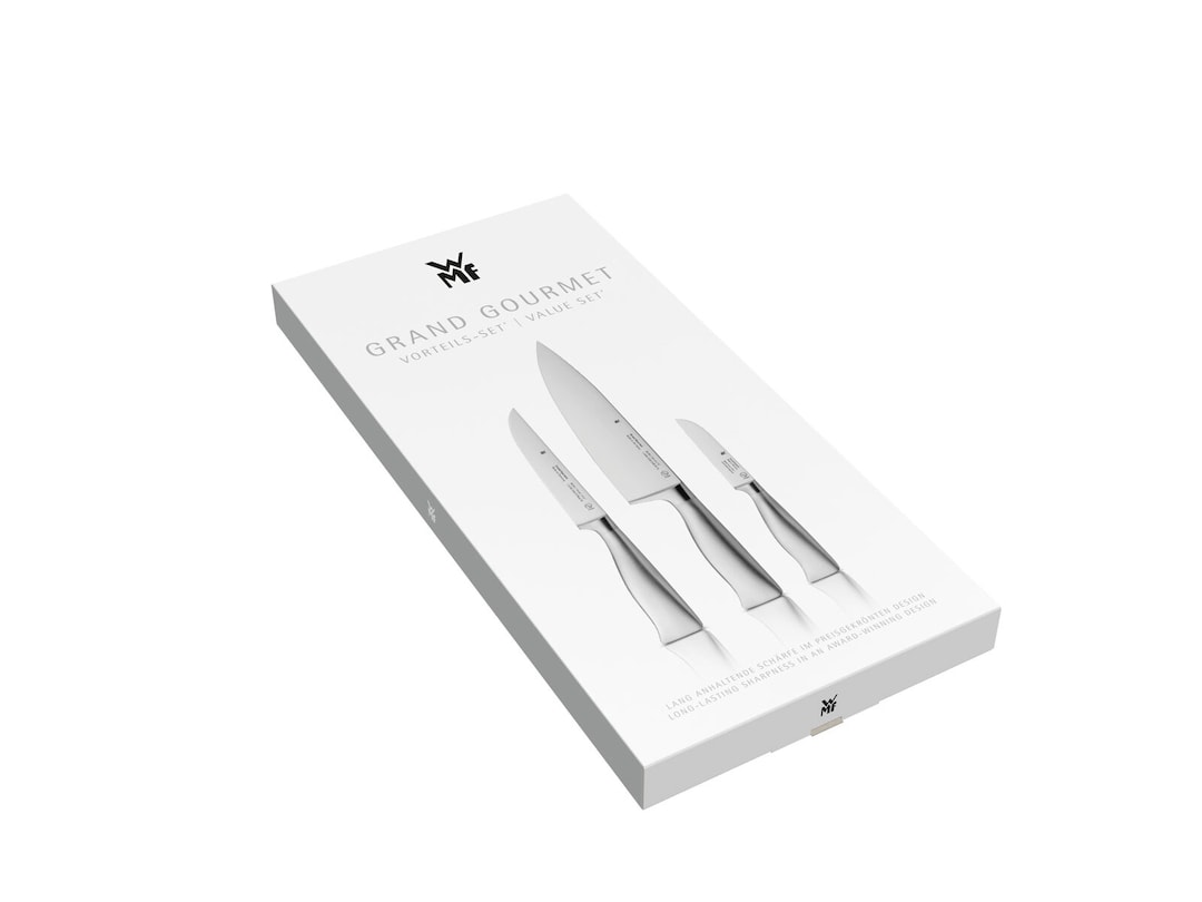 WMF Messer-Set GRAND GOURMET 3-teilig Edelstahl silberfarbig