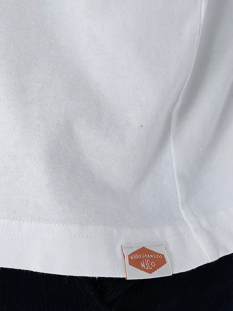 NUDIE JEANS T-Shirt UNO EVERDAY  weiss