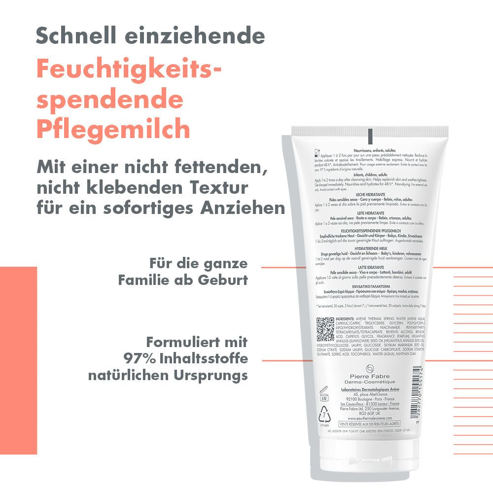 Avène XeraCalm NUTRITION Feuchtigkeitsspendende Pflegemilch - für trockene Haut