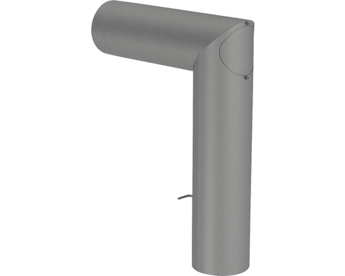 Jeremias Iso-Line hoekbuis met 15 mm isolatie, met deur en smoorklep, 70x50xm Ø150 grijs.