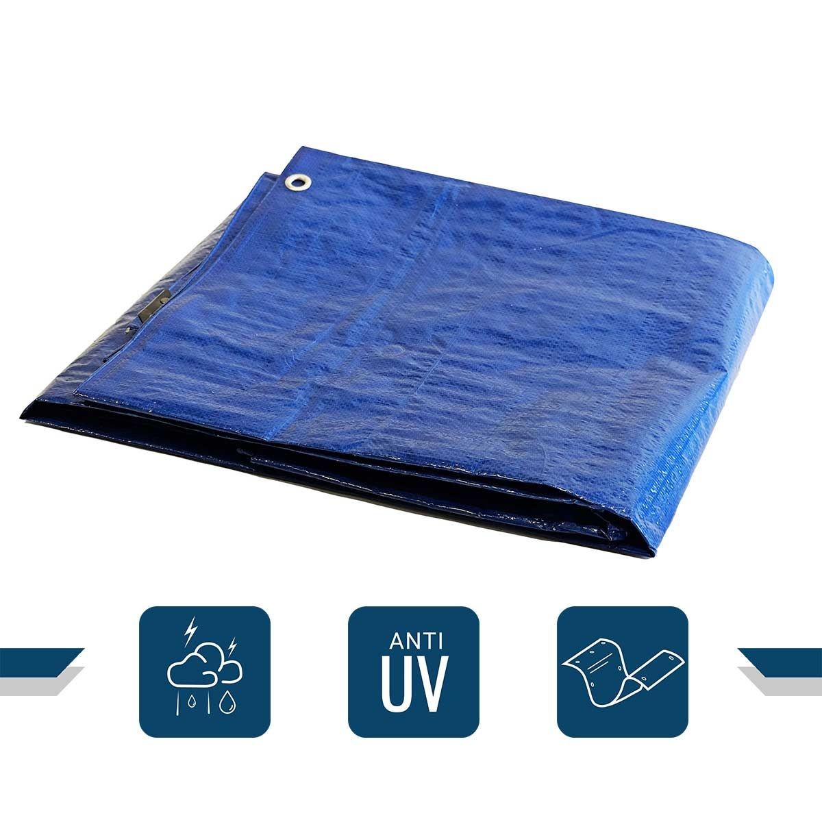 Bâche jardin 2x3 m bleue et verte - tecplast 150jd - bâche imperméable