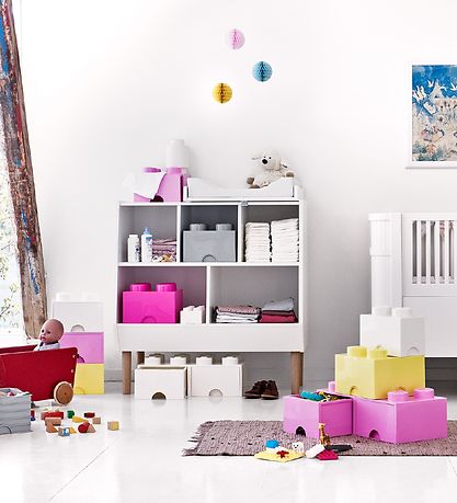 LEGO® Storage Aufbewahrungsbox - 4 Knäufe - 25x25x18 - Pink