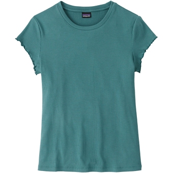 Patagonia Rib Knit  T-Shirt Wetland Blue Damen