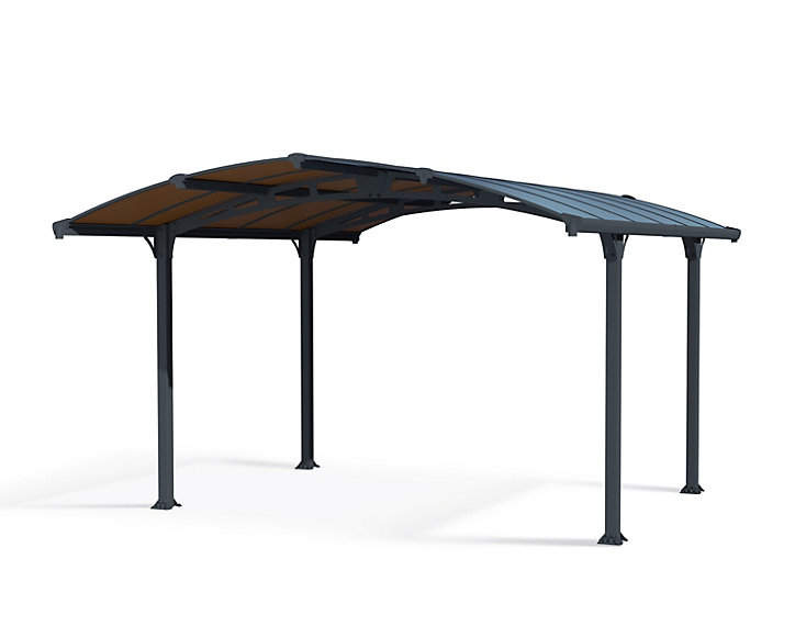 Carport Arcadia 3.59 x 4.35m Canopia Aluminium et polycarbonate