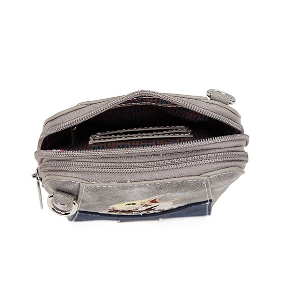 Hi-di-Hi Little Paradise Hand/ Crossbag Grey/ Navy Blue