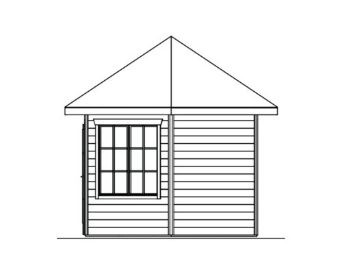 SKAN HOLZ She Shed Almelo paviljoen met vloer, 350 x 303 cm, Zweeds rood