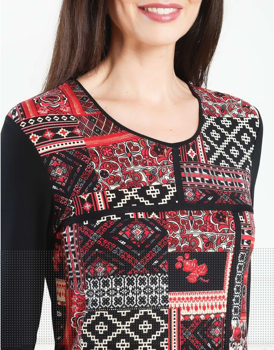 Top patchwork bordeaux