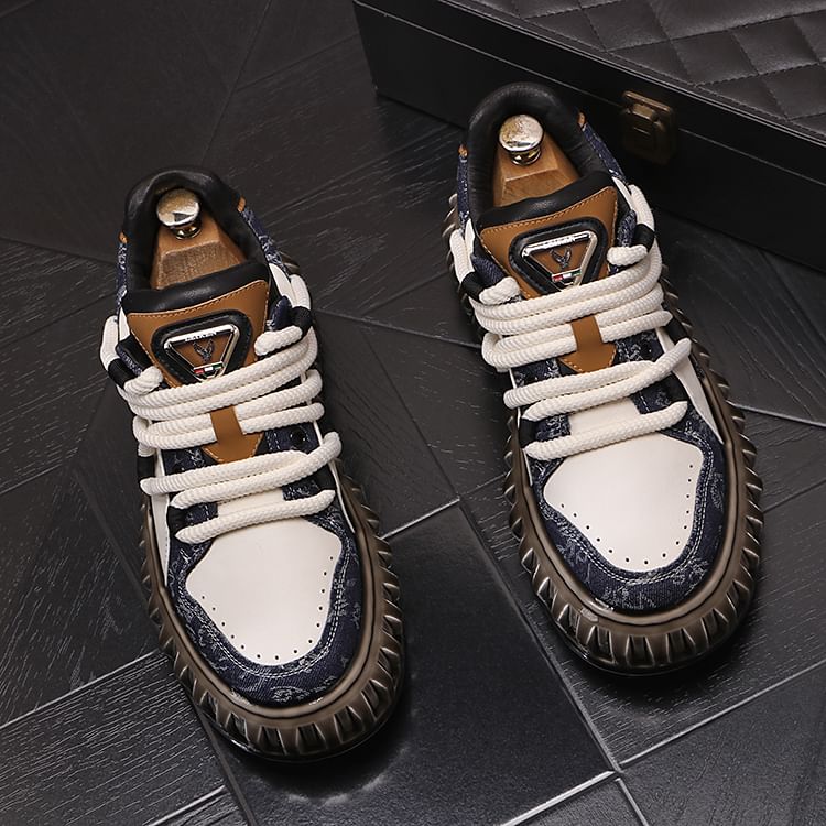 Mr Ozera - Bedrukte platform sneakers