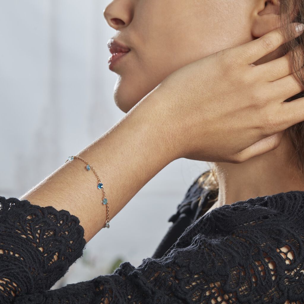 Bracelet Myosothis Plaqué Or Pierres