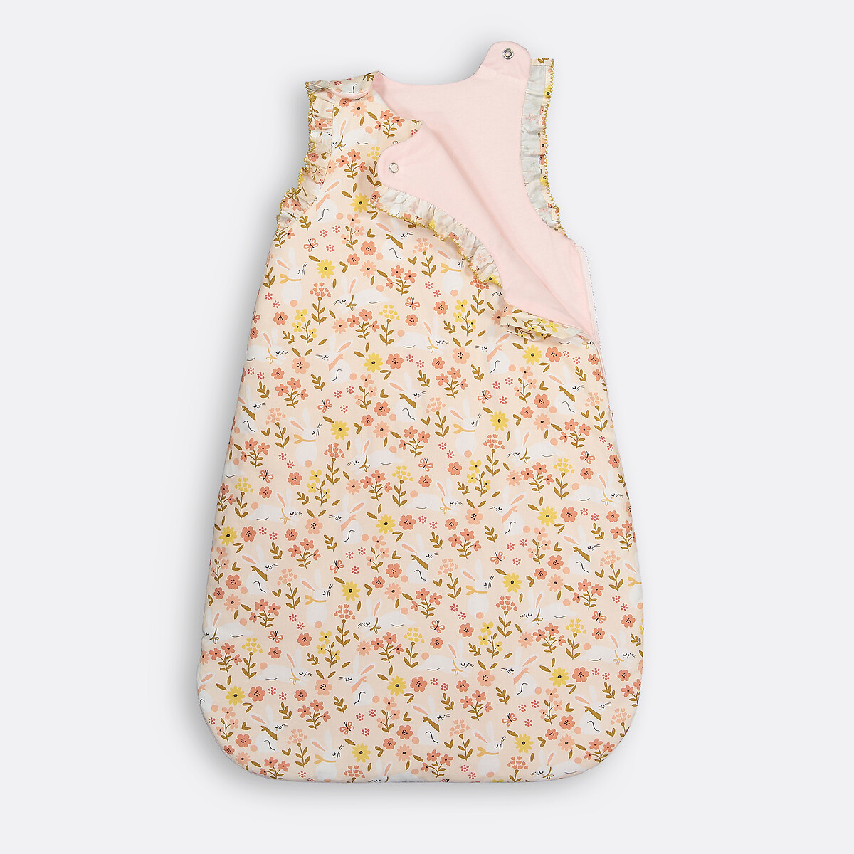 LA REDOUTE INTERIEURS<br>Saco de dormir em algodão orgânico, Floral Lapin