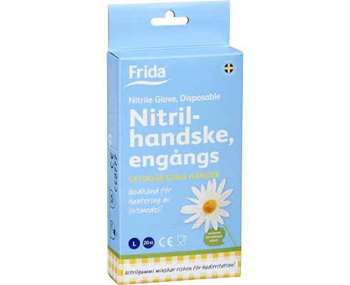 Frida Svart Engångshandske Nitril Large 20-p