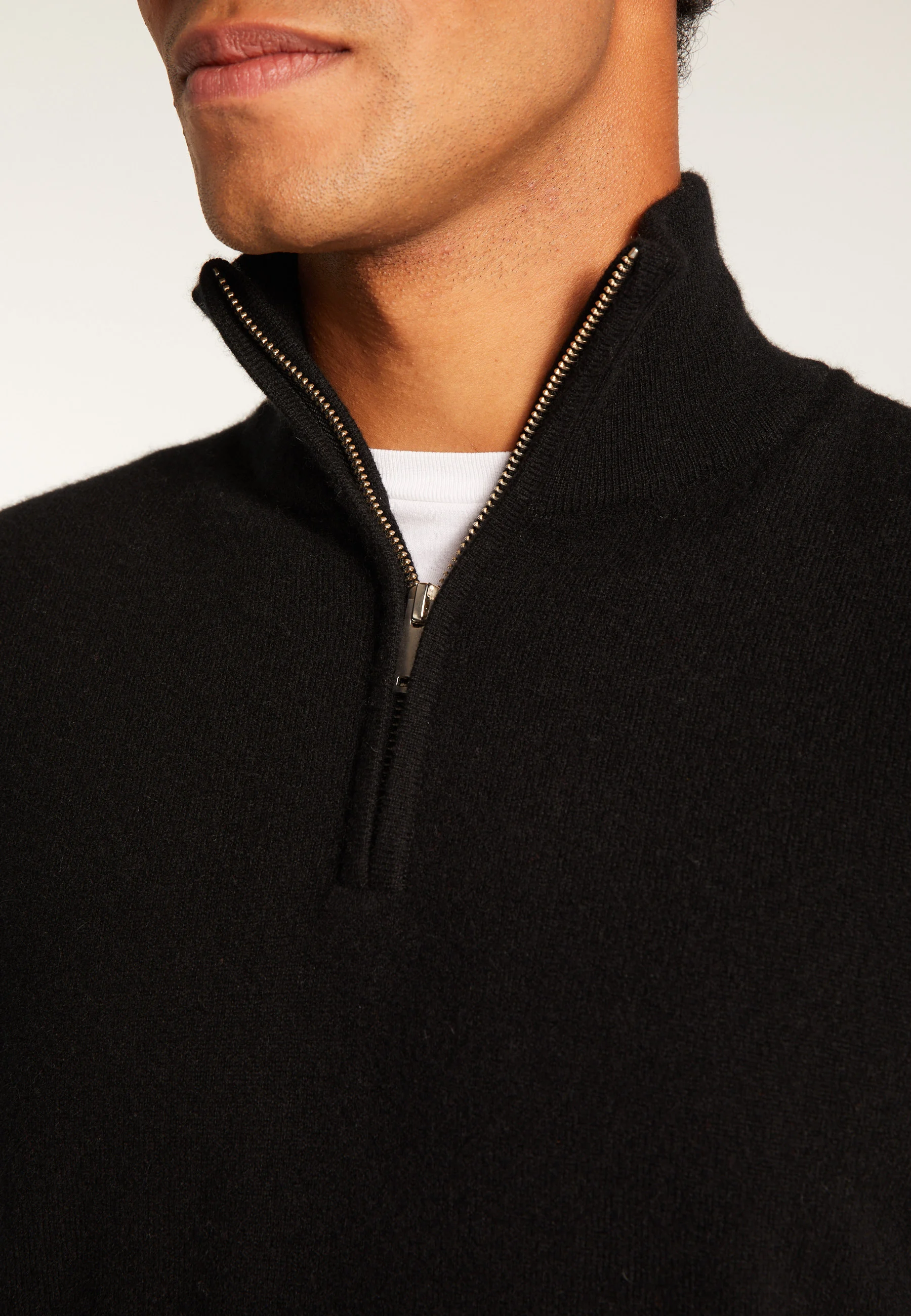 EMILEAH24 - Pull camionneur en cachemire | Noir