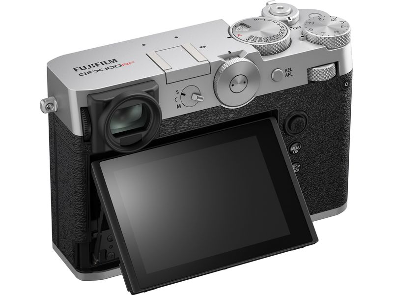 Fujifilm Fotokamera GFX 100RF Silber GFX-Kamera mit fest verbautem Objektiv und bringt die Mittelformat-Bildqualität in ein ultrakompaktes Design