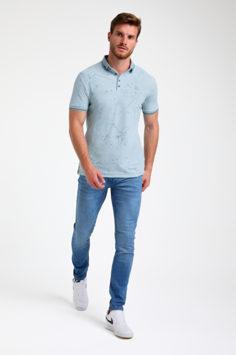 Gabbiano blauwe heren polo