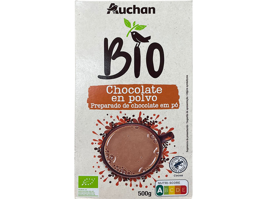 CHOCOLATE AUCHAN EM PÓ BIO 500G