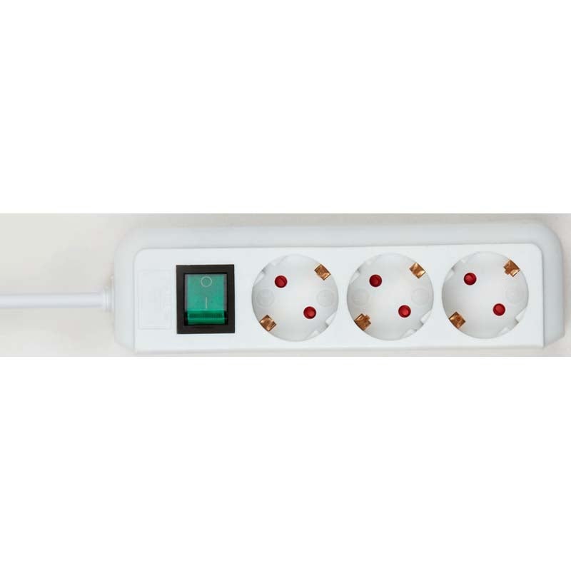 Brennenstuhl ECO-Line 1152920 3-voudige stekkerdoos met veiligheidsschakelaar wit 5m