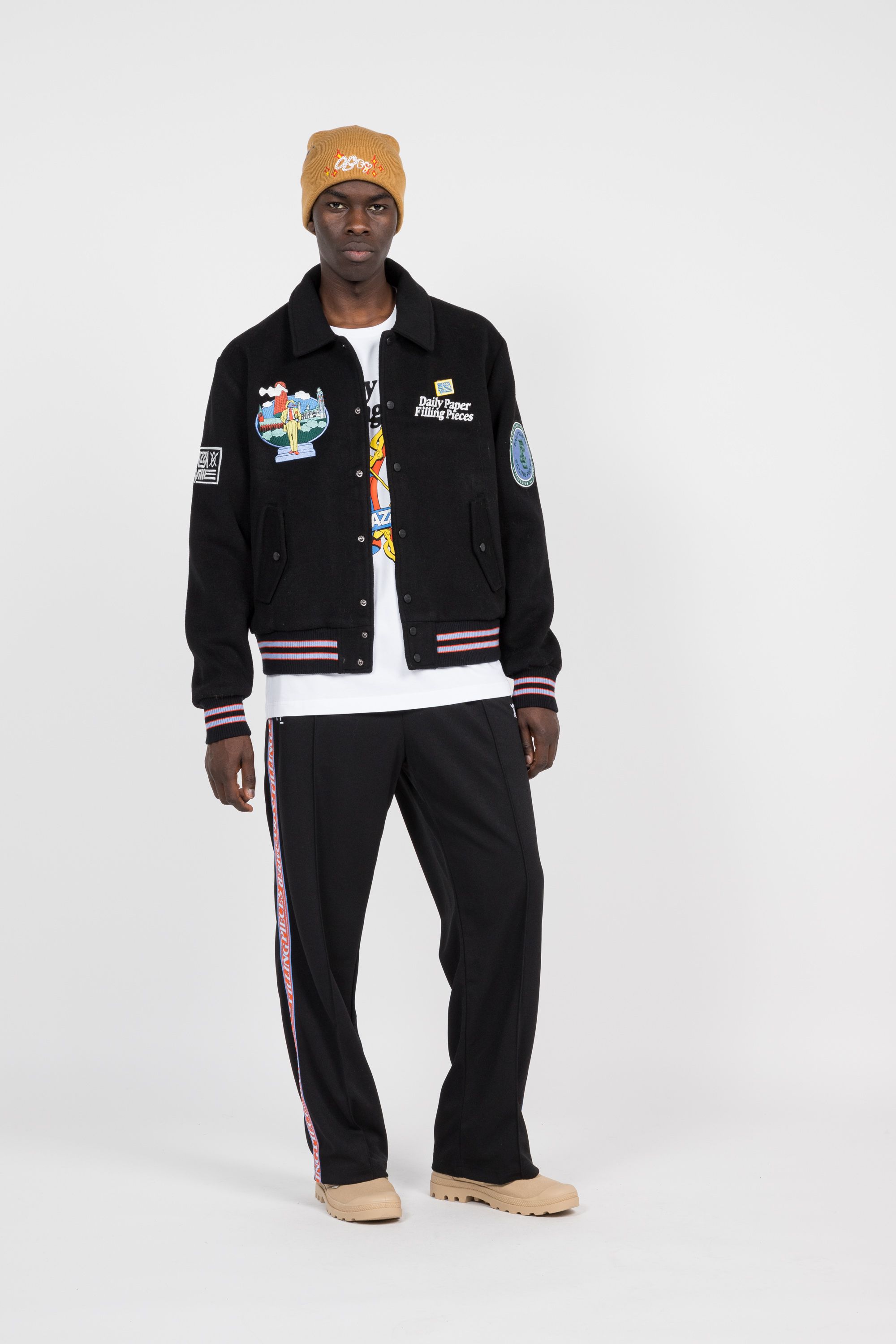Daily Paper Veste - Daily Paper x Filling Pieces Flag Noir