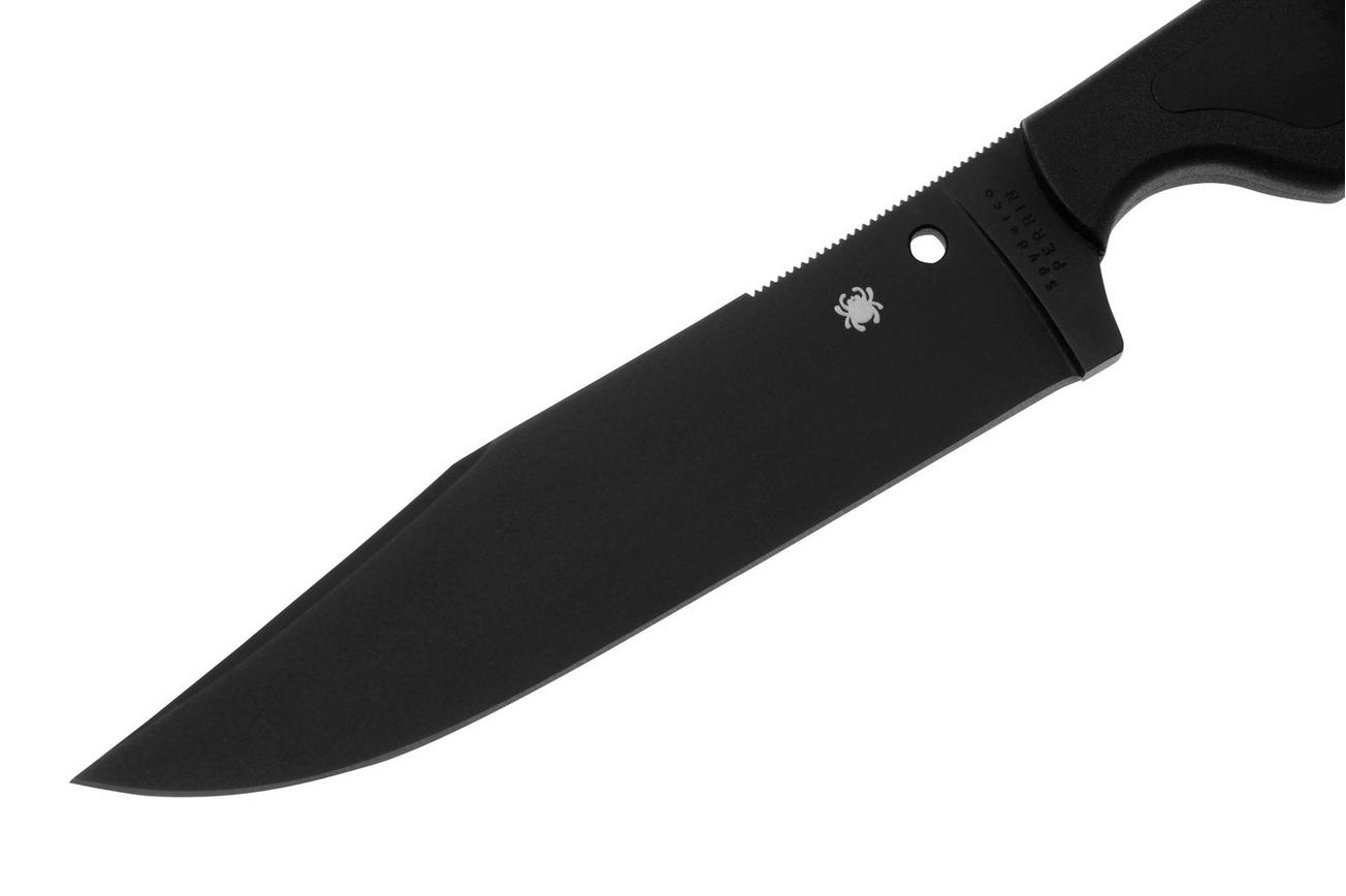 Spyderco Street Bowie Black FB04PBB Black FRN Kraton, vaststaand mes, Fred Perrin design