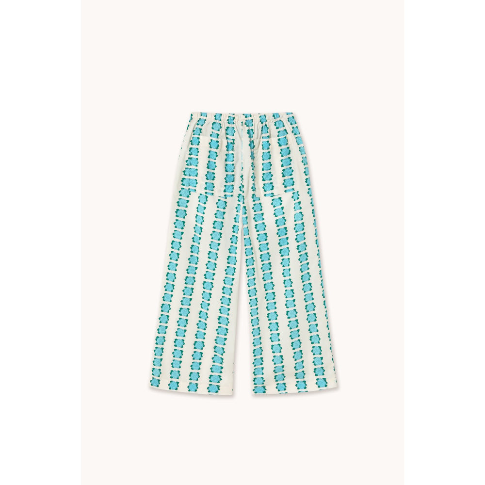 Køb TinyCottons Off-white Blue Flowers Pant