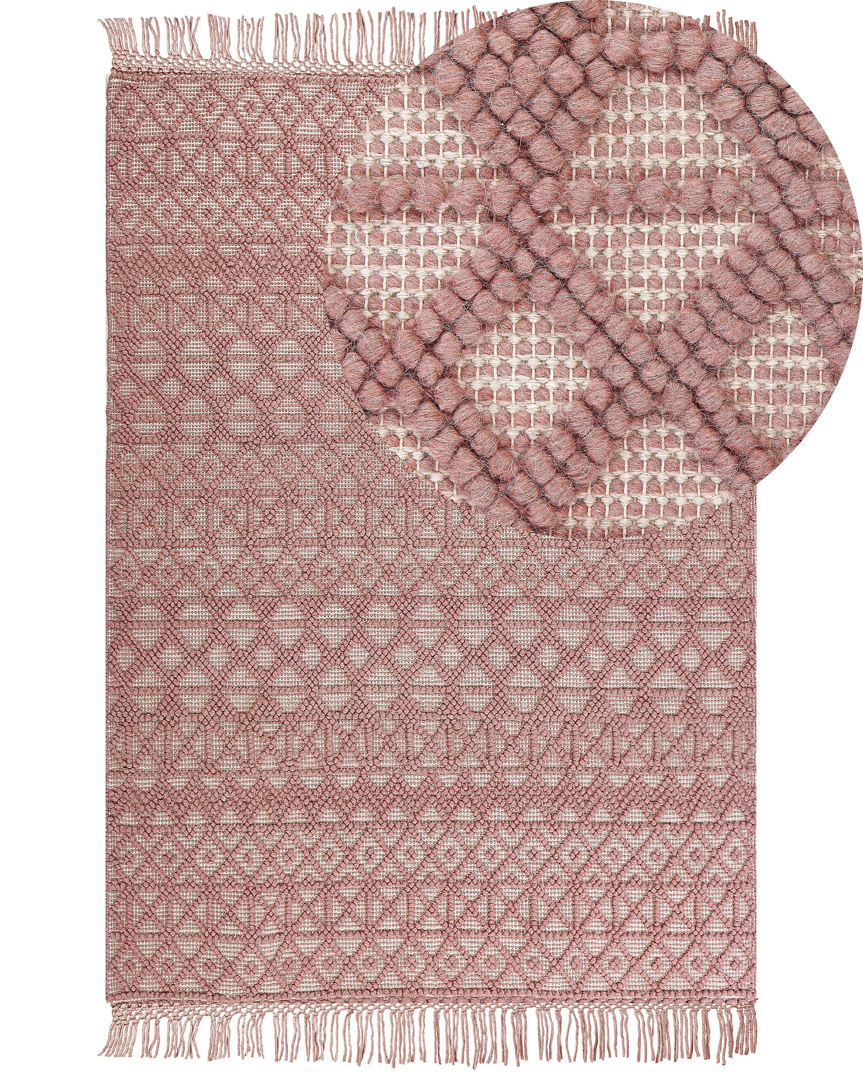 Vloerkleed ALUCRA Roze 160 x 230 cm Wol