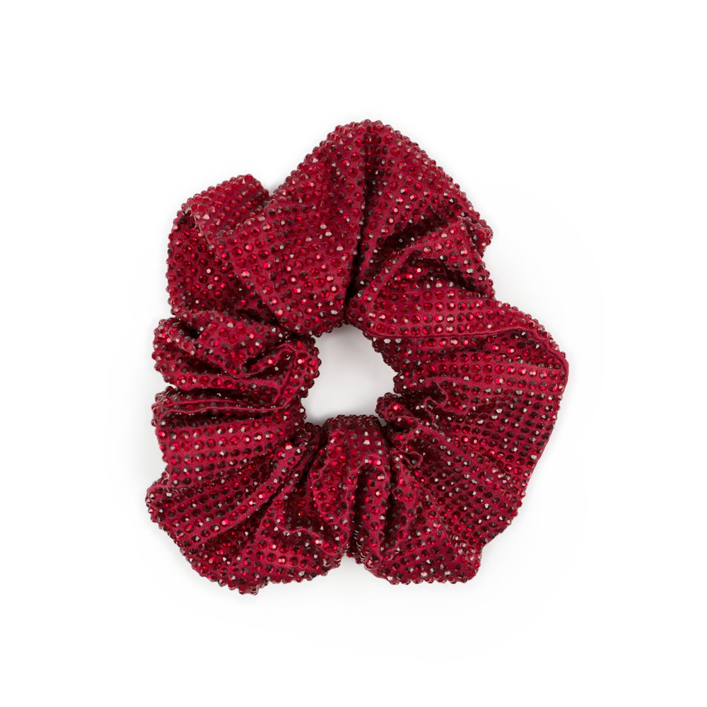 Sui Ava  Kelly Crystal scrunchie - Bordeaux
