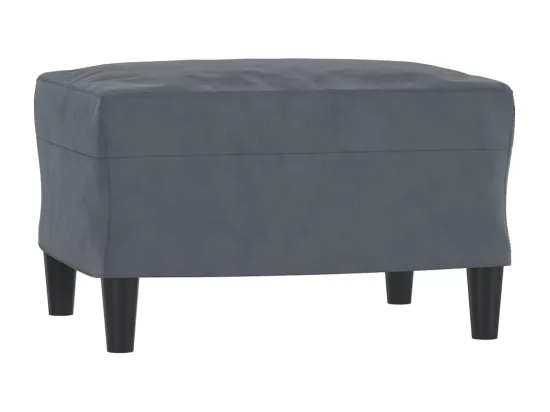 Repose-pied Gris foncé 60x50x41 cm Velours