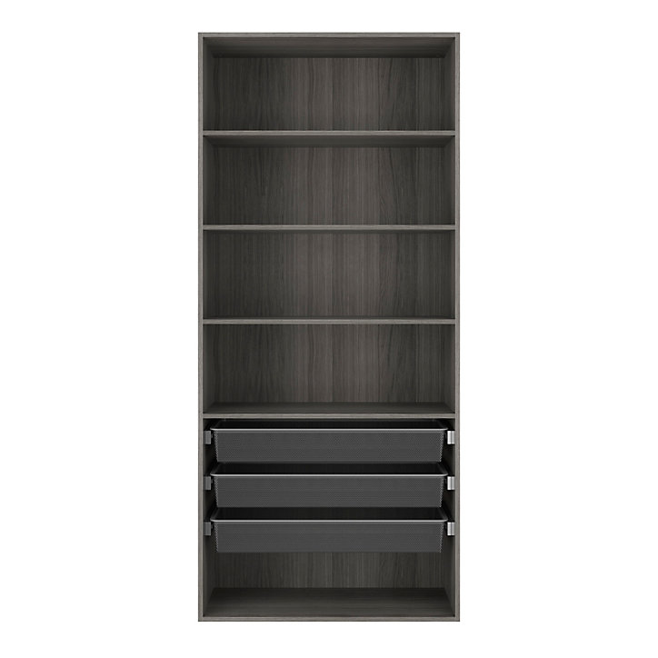 Caisson chêne grisé GoodHome Atomia H. 187,5 x L. 100 x P. 45 cm