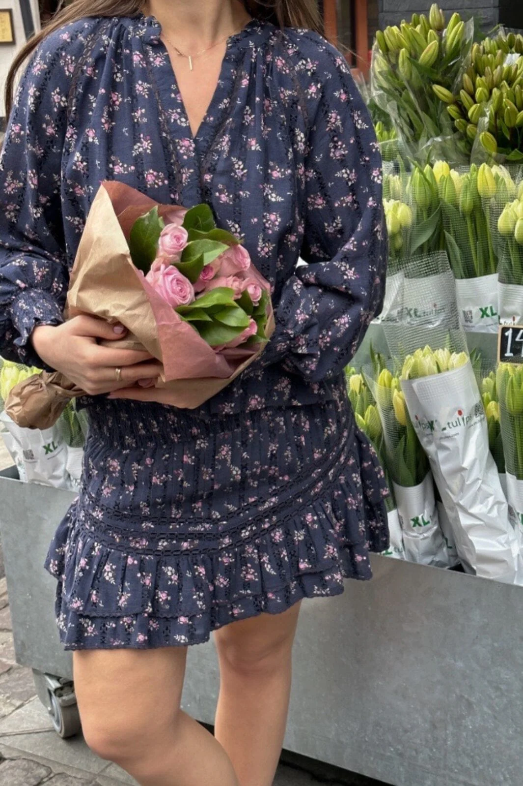 Neo Noir Atkin Delicate Floral Skirt