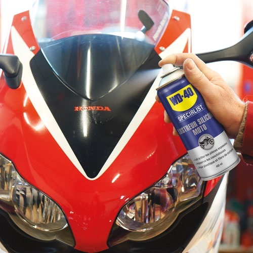 Lustreur Silicone Moto WD-40 Specialist - Aérosol de 400 ml