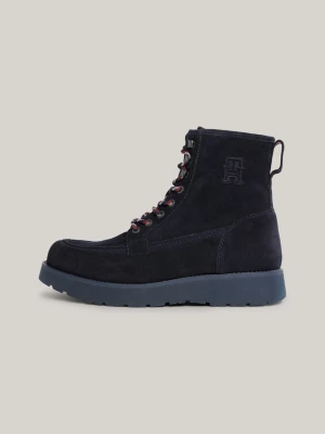 Botas de tornozelo de camurça com cadarço