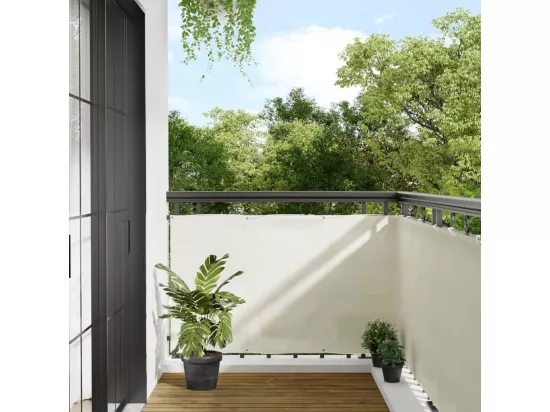 Écran de balcon crème 90x800 cm 100% polyester oxford