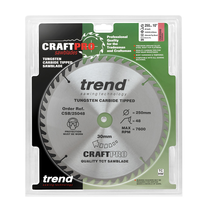 Trend cirkelzaagblad 250x30x3,0mm 48T