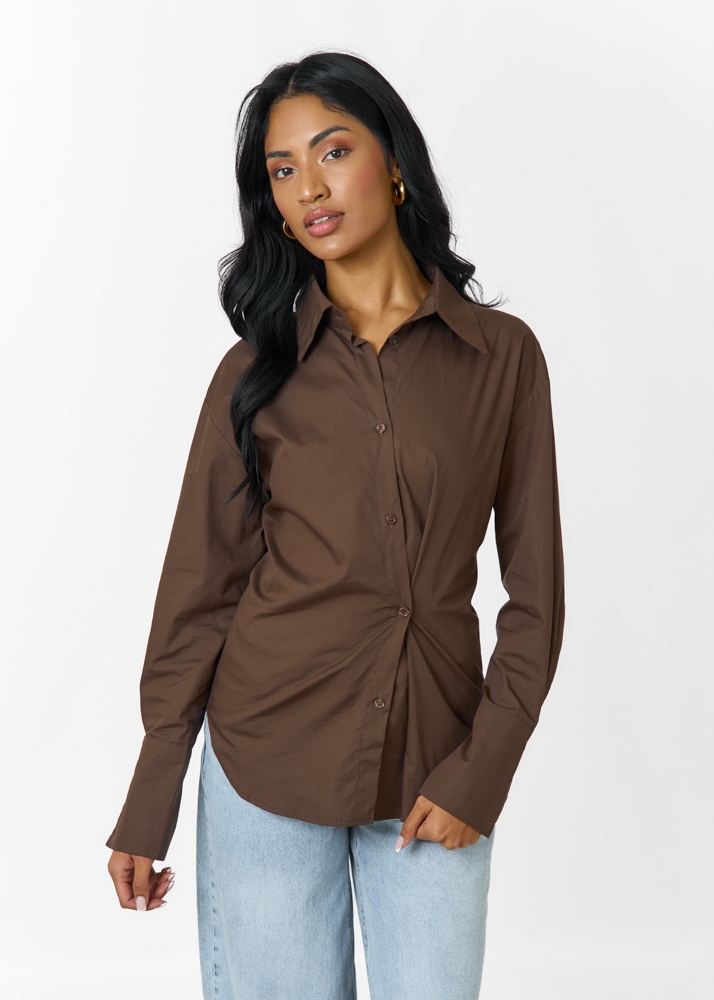 Celeste blouse choco bruin