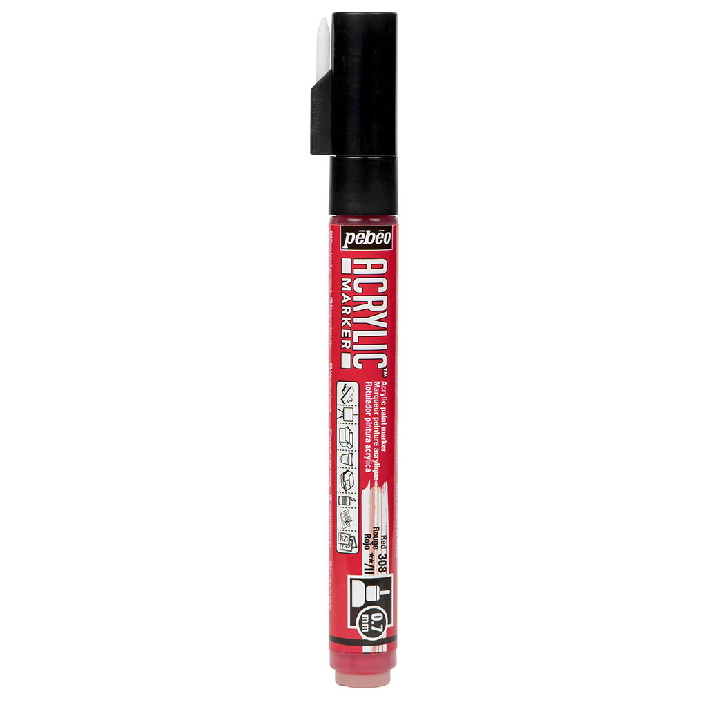 Marqueur peinture acrylique rouge 0.7mm