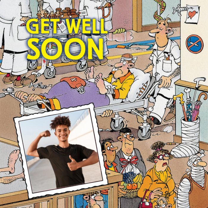 Jan van Haasteren | Beterschapskaart | Get well soon   foto