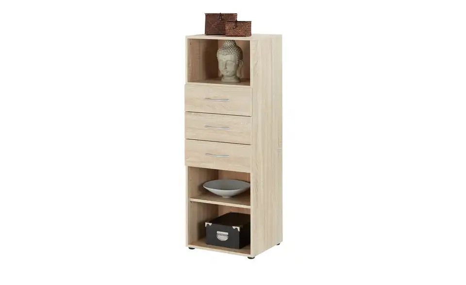Regal Multischrank-System 45 cm 126 cm Eiche sägerau (Nachbildung)