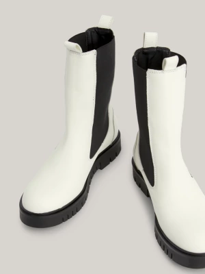 Botas Chelsea de cano alto em couro